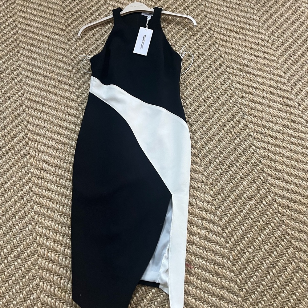Elizabeth and James Shylen dress colorblock sleeveless Asymmetric dress sz 6